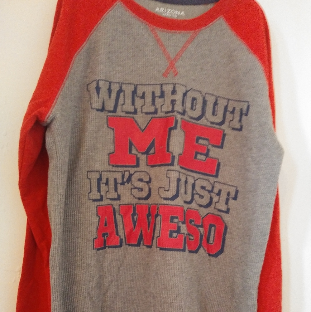 Boys Graphic Thermal Shirt "Aweso" Size 14/16